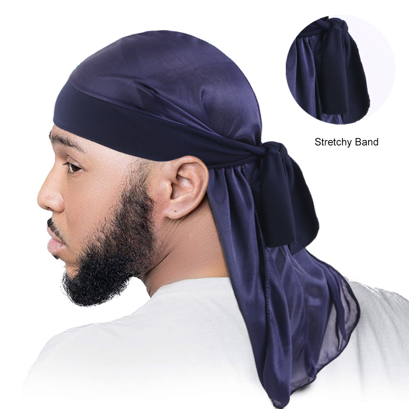 Bandana Doo Rag - Durags de seda masculino bandanas turbante
