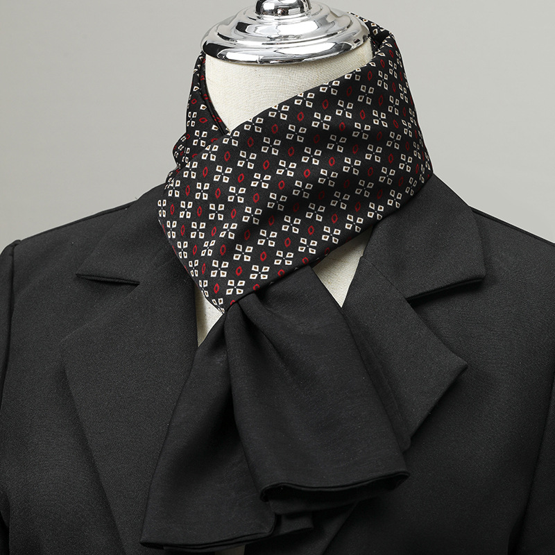 Silk Neck Scarf - Lenço masculino imitação de seda pescoço
