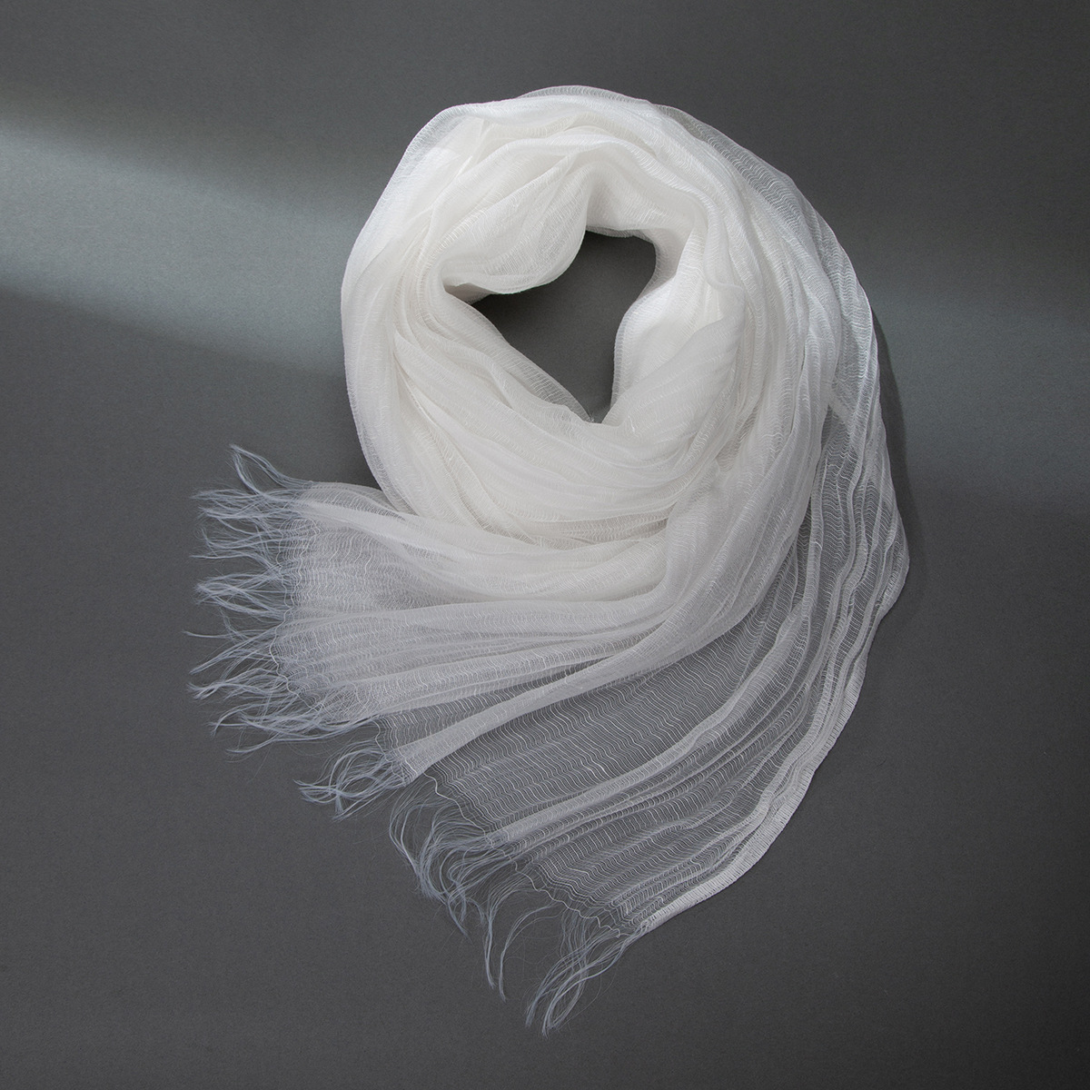 Ascot Neck Scarf - Lenço de Organza Feminino Fino e