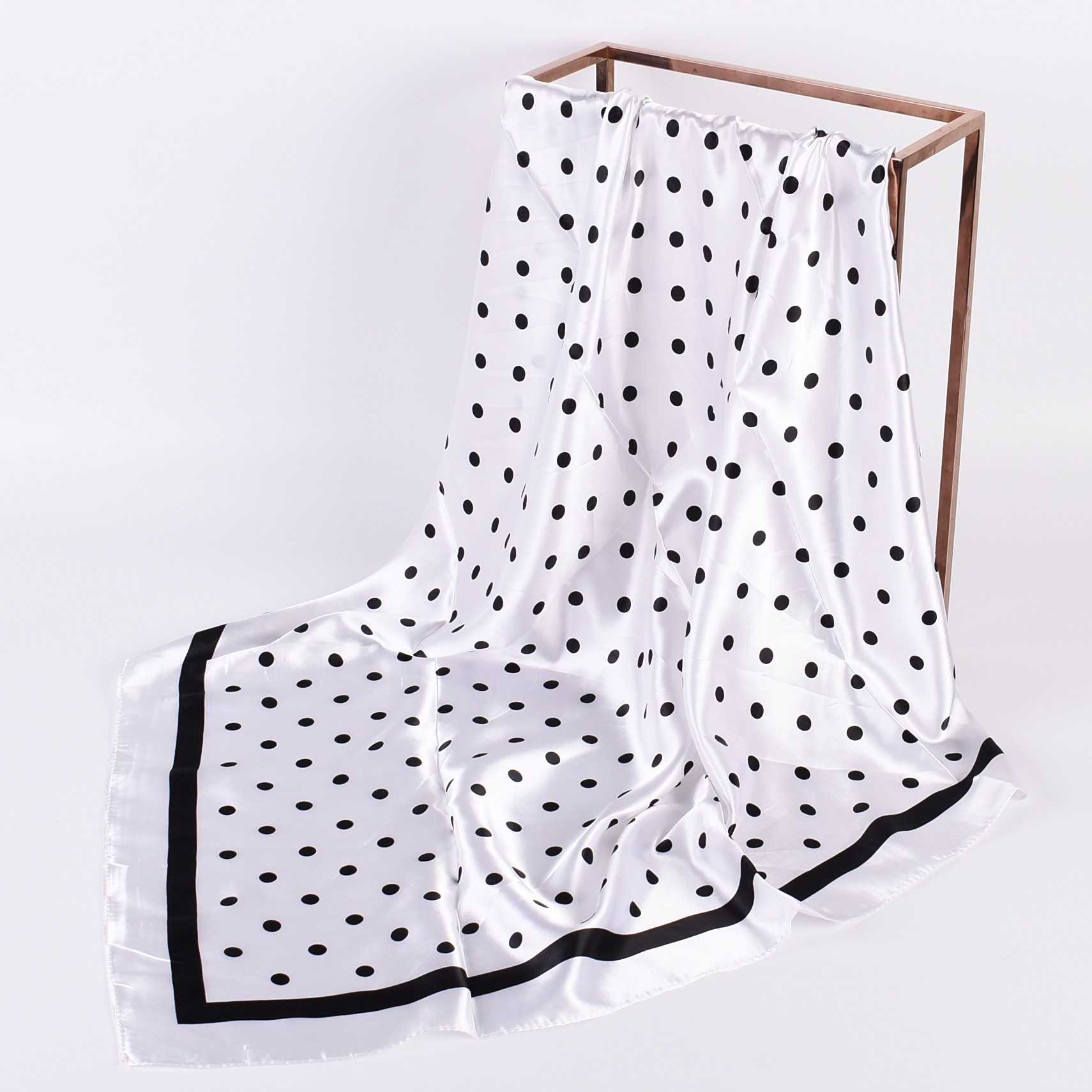 Scarf Silk Square - Verão novo temperamento elegante wavelet dot