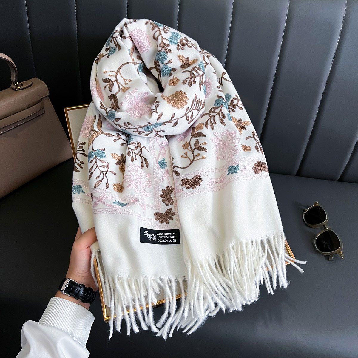 Novo inverno quente cachecol d - Woven Scarf Blanket avaliação e preço