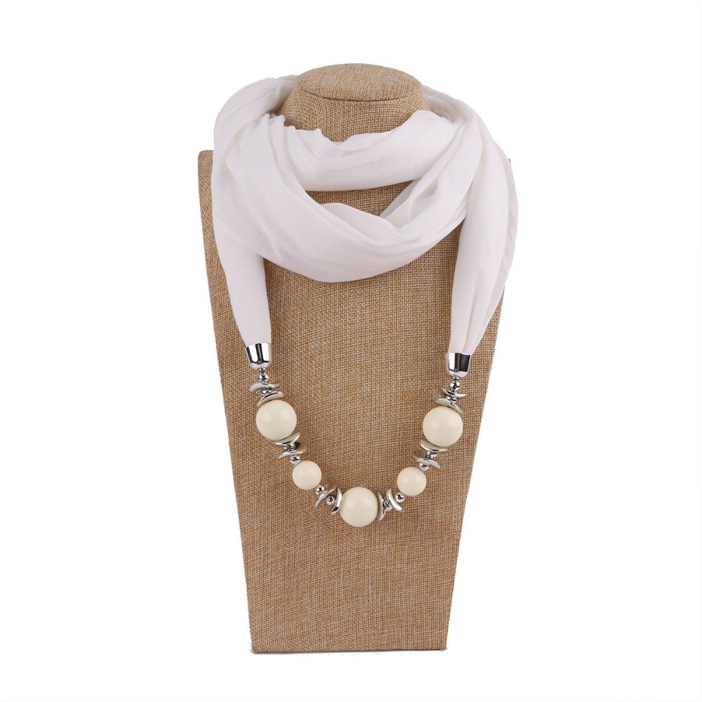 Novo Colar de Lenço de Chiffon - Infinity Scarf Knit avaliação e preço