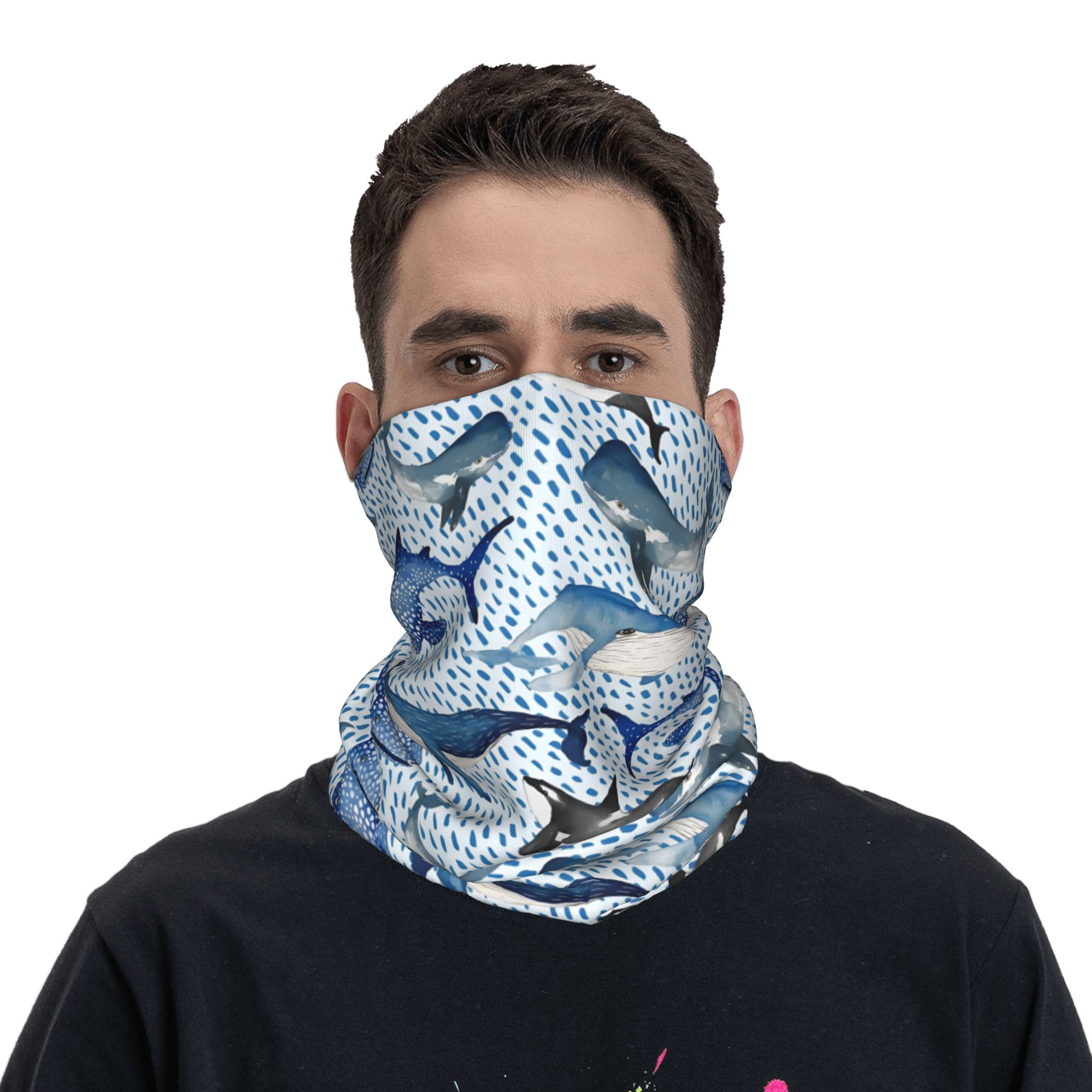 Personalizado azul aquarela tu - Neck Warmer Tube avaliação e preço