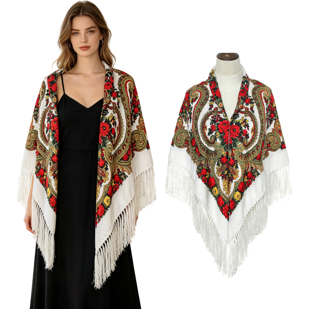 Lenço Quadrado Russo Novo de 1 - Woven Scarf Blanket avaliação e preço
