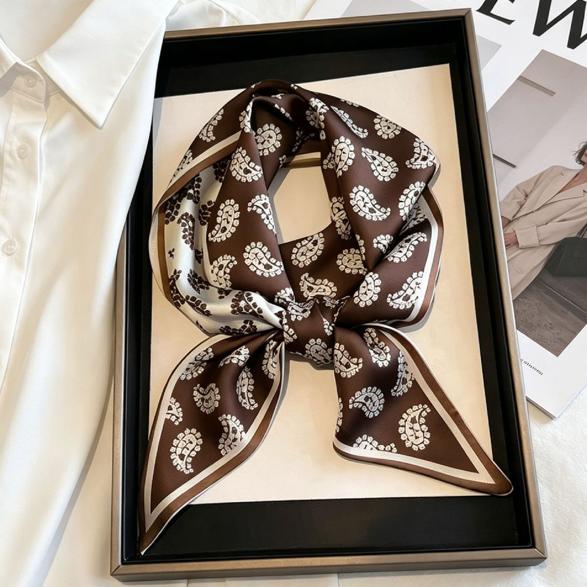 Lenços de pescoço longos de lu - Ascot Neck Scarf avaliação e preço