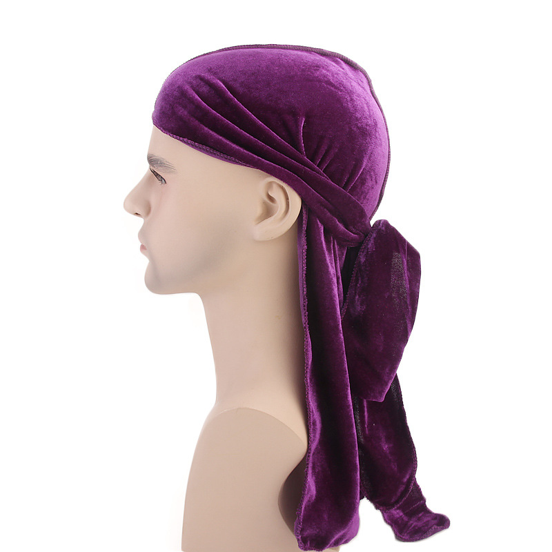 Novos Homens De Luxo de Veludo - Bandana Doo Rag avaliação e preço