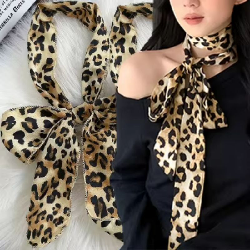 Lenço com estampa de leopardo  - Silk Tie Striped avaliação e preço