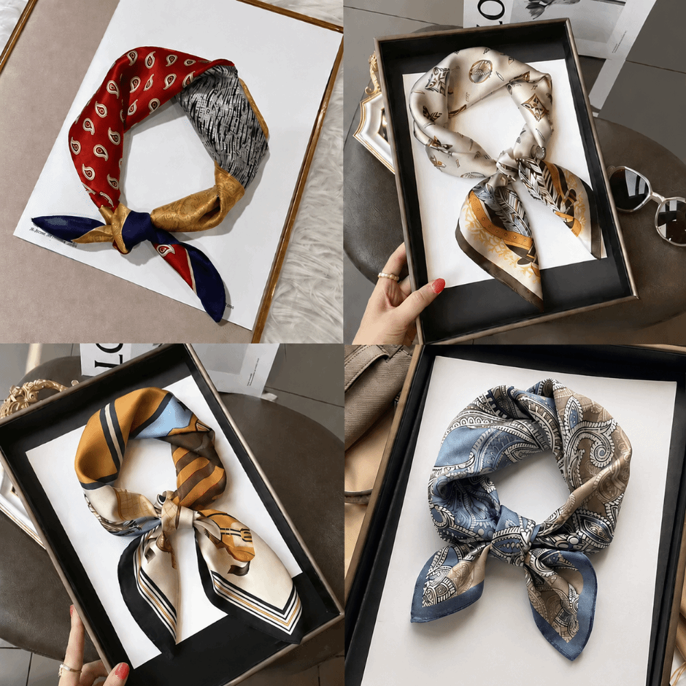 Lenço Quadrado de Seda com Est - Face Scarf Mask avaliação e preço