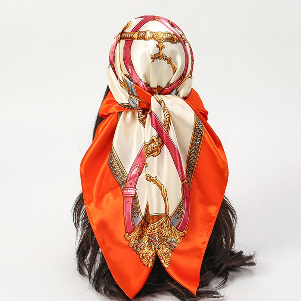 Lenços de Moda 90*90cm para Mu - Silk Neck Scarf avaliação e preço