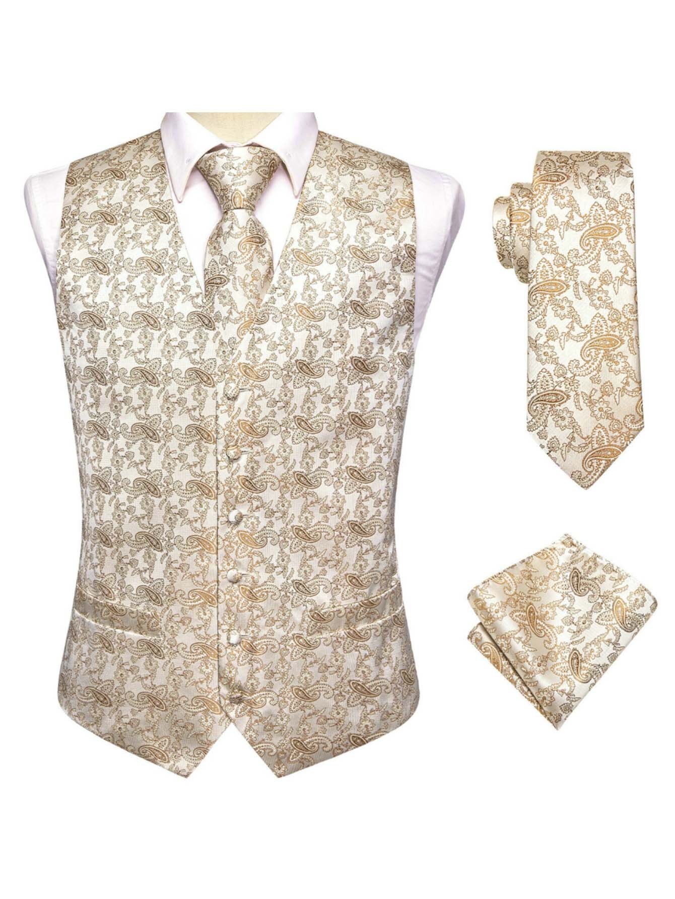 Colete Masculino Apricot, Conj - Pocket Square Set avaliação e preço