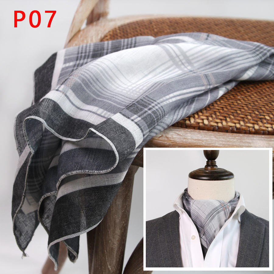 Lenço quadrado masculino com b - Scarf Silk Square avaliação e preço