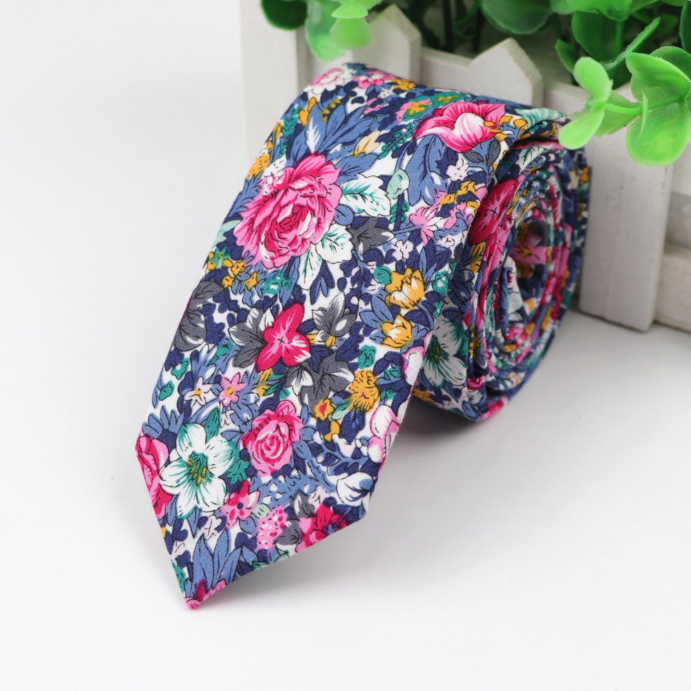 Gravata de flor de algodão mas - Skinny Tie Men avaliação e preço