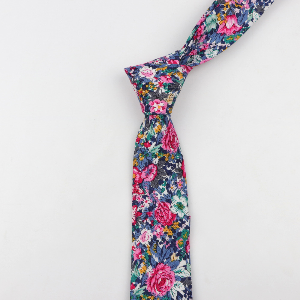 Gravata de flor de algodão mas - Skinny Tie Men avaliação e preço