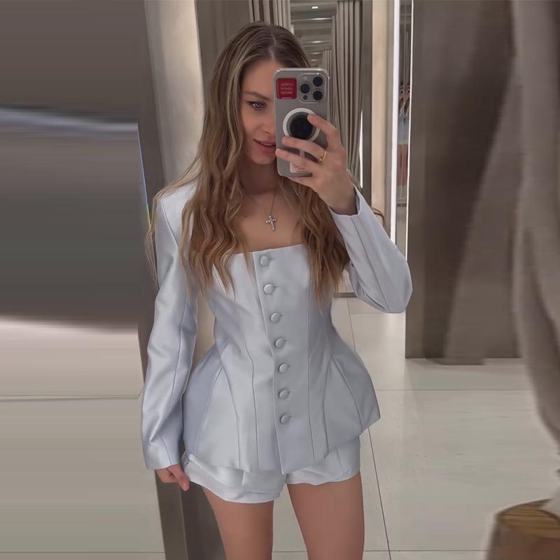 Conjunto Feminino Casual de Ja - Pocket Square Set avaliação e preço