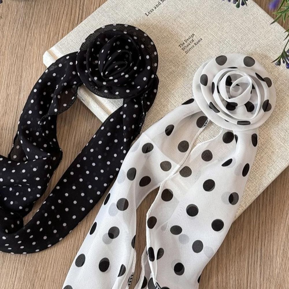 Novo Lenço Longo de Chiffon De - Ascot Neck Scarf avaliação e preço